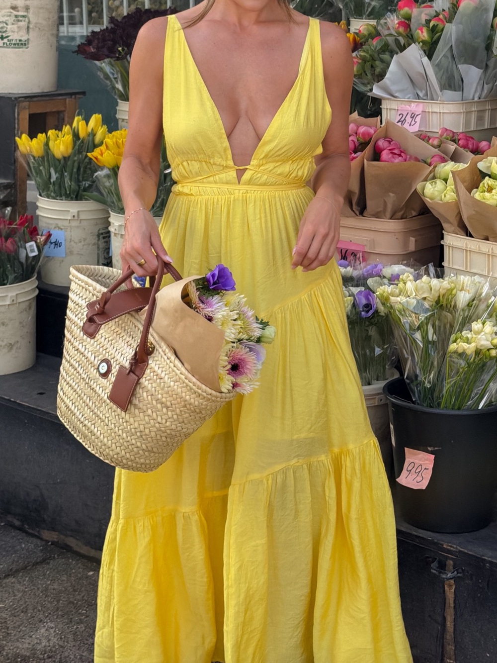 Yellow Ruched dress